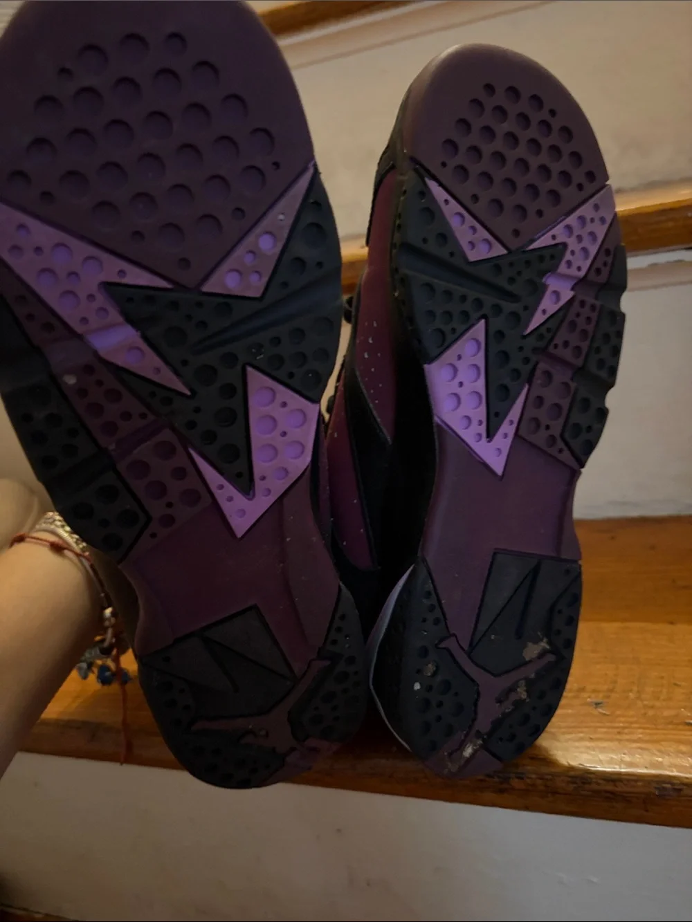 Jordan Kids Plum and Black High-Top Sneakers